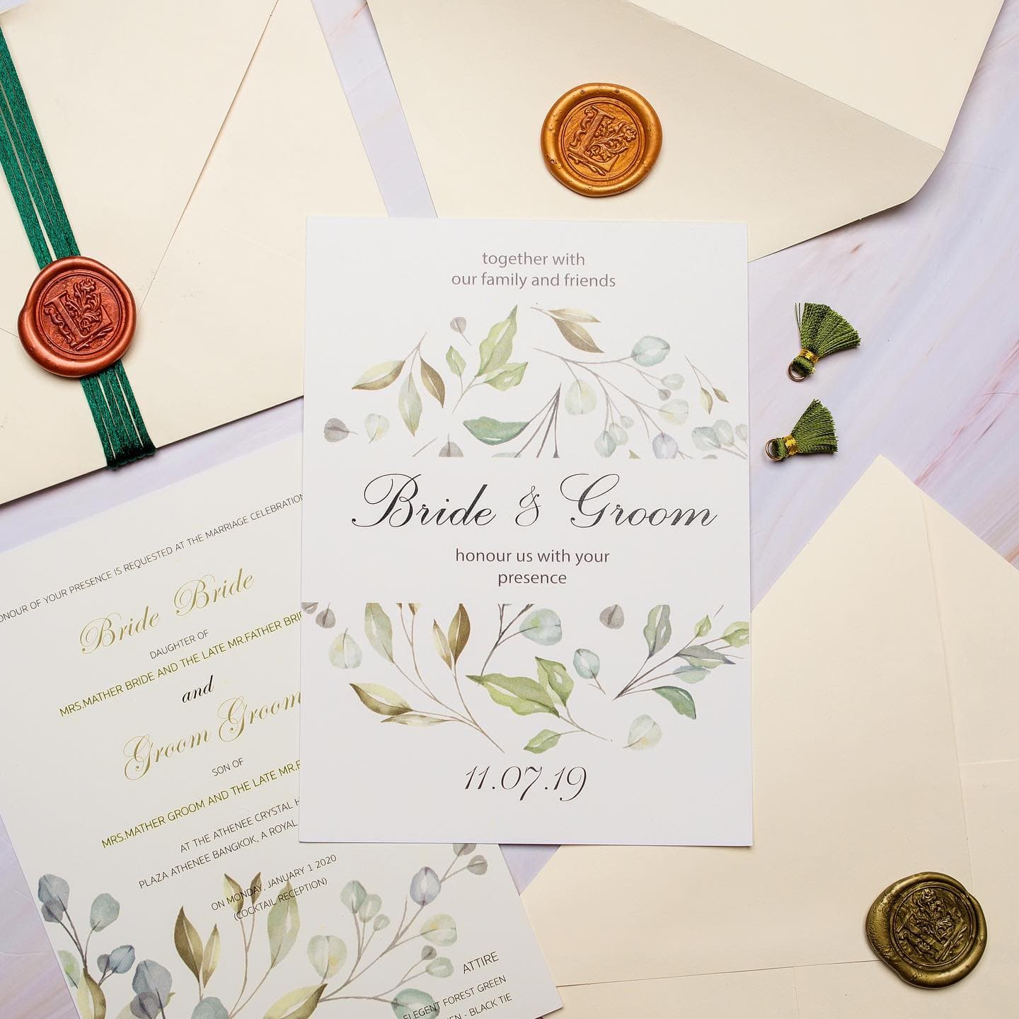 การ์ดแต่งงาน ตัวอย่างงาน 2